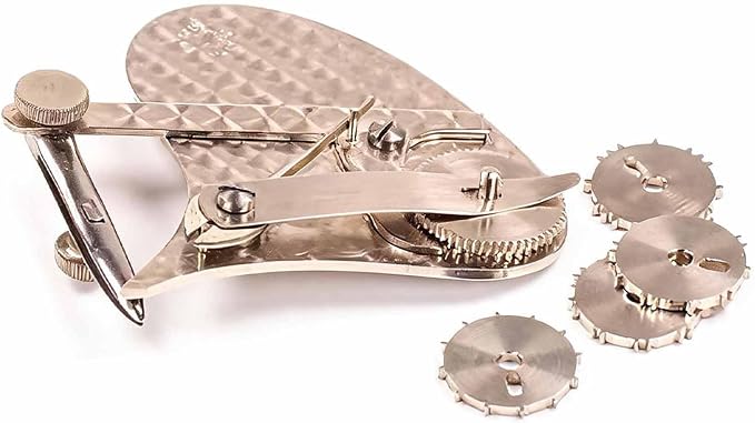 Mechanical Gear Train Ruling Pen, The Blueprint Drafting Tool, Vintage Precision Dotting Pen Set: with 4 Interchangeable Dotting Wheels, Perfect for Blueprint Restoration and Technical Drawing (#A)