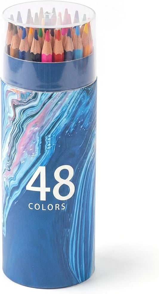 48Pcs Colored Pencil Set, Professional Drawing & Coloring Pencils with Velvety-Soft Core for Artists, Adults, Kids - 48 Vibrant Colors