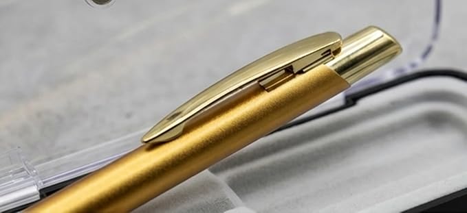 Luxury Gold Metal Ballpoint Pen with Black Leather Notebook, Executive Writing Set, Elegant Office Desk Accessories, Premium Gift for Professionals & Students
