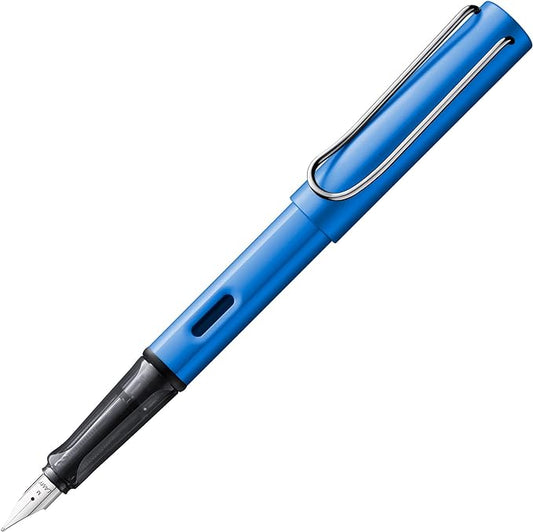LAMY AL-star oceanblue - Fountain Pen with ergonomic grip & polished steel nib in size B - lightweight aluminum body - including LAMY T 10 blue cartridge - Right-Handed