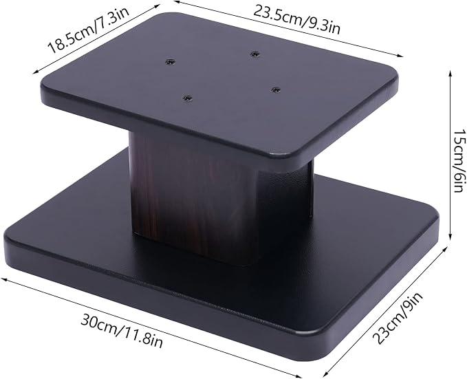 Universal Speaker Stand Pair, H6in Desktop Bookshelf Speaker Stands Holder for Surround Sound Studio Monitors Up to 33lbs, for Home Theater Living Room Floor, Black