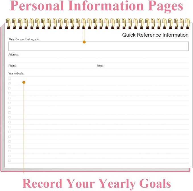 Weekly Productivity Planner - 8.5" x 11" Dashboard Desk Notepad Has 6 Focus Areas to List Tasks for Goals, Projects, Clients, Academic or Meal-Organize Your Daily Work Efficiently, 54 Weeks, Pink