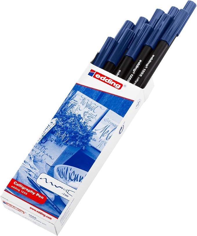 edding 1255 0.2 mm Calligraphy Pen - Steel Blue (Pack of 10)