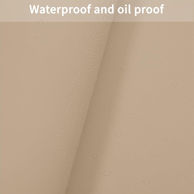 Faux Leather Table Cover,1.8mm Thick,48x72 Inch Table Protector,Table Protector for Dining Room Table,Dining Table Cover,Table Cover Protector,Table Protector Pad(Light Brown+Gray,48x72)