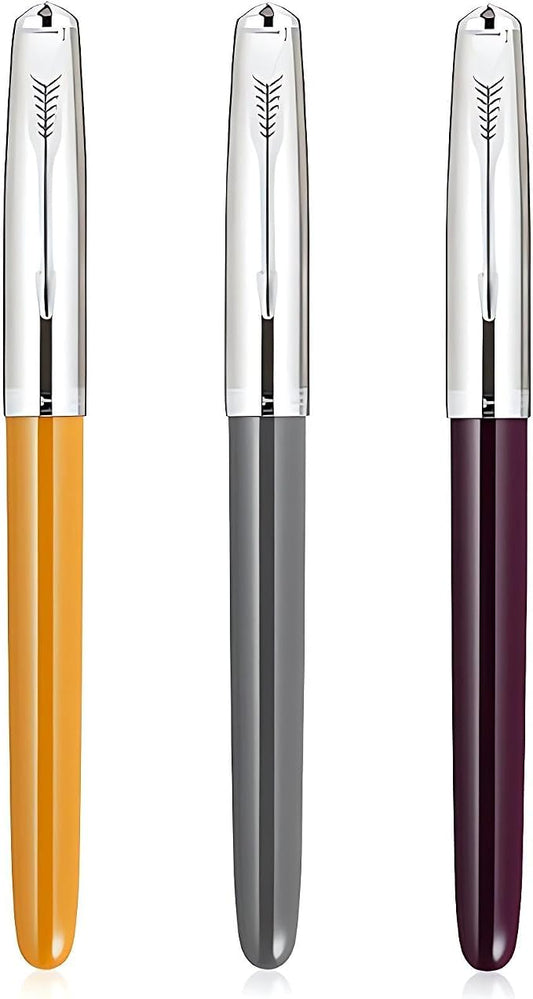 3 Pieces Jinhao 86 Fountain Pen Extra Fine Nib with Ink Converter Office Writing Supplies (Set Two)