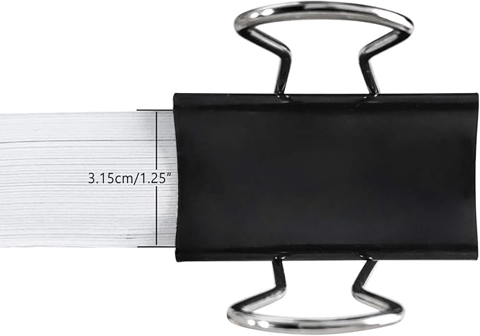 DSTELIN Extra Large Binder Clips 2.4-Inch (18 Pack), Big Paper Clamps for Office Supplies, Black