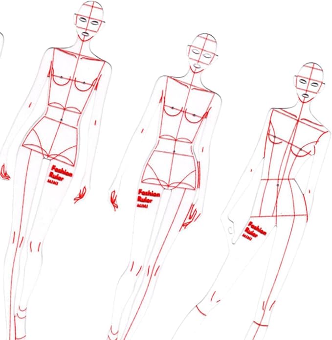 DYNWAVE 8 Pcs French Curve Template Ruler Set,Sewing Humanoid Patterns Design for Dressmaking, Tailoring, Fashion Designing