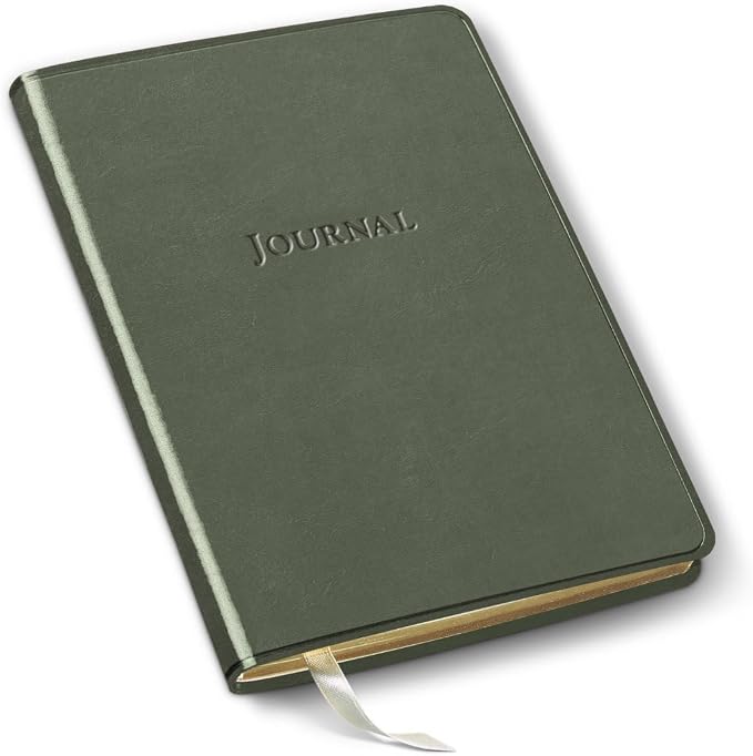 Gallery Leather Journal Notebook - 192 Pages, Softcover, For Men and Women, For Writing, Work & Travel, Handcrafted - Acadia Cactus - 8 x 5.5, Desk Lined