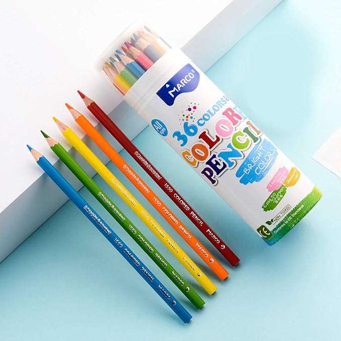 oily soft core smooth color pencil, 36 colors, smooth strokes