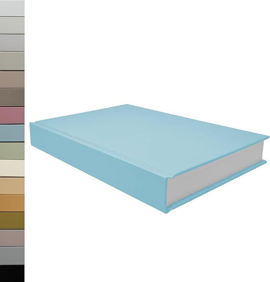 CovoBook™ Blank Hardcover | Premium Sketchbook Journal Guest Book | Photo Prop Home Decor (Powder, Size 9)