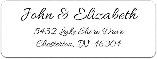 Personalized Return Address Labels - Simple Unique Design - Available in White, Clear, Kraft, Gold, or Silver Labels -120 Labels - 120 Envelope Seals Included - Made in the U.S.A. (White)