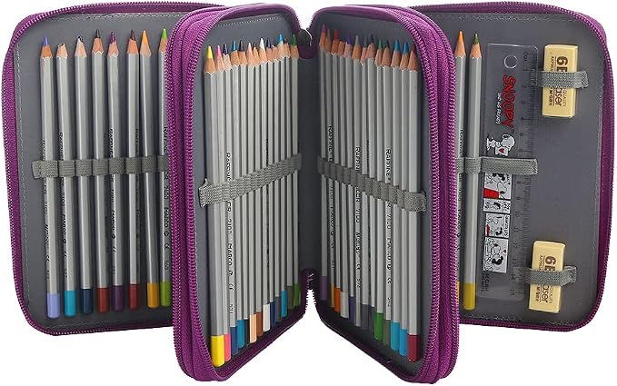Portable Colored Pencil Case-72 Slots Colored Pencil Case Organizer with Zipper for Watercolor Pens or Markers, Pencil Case Organizer for Artist