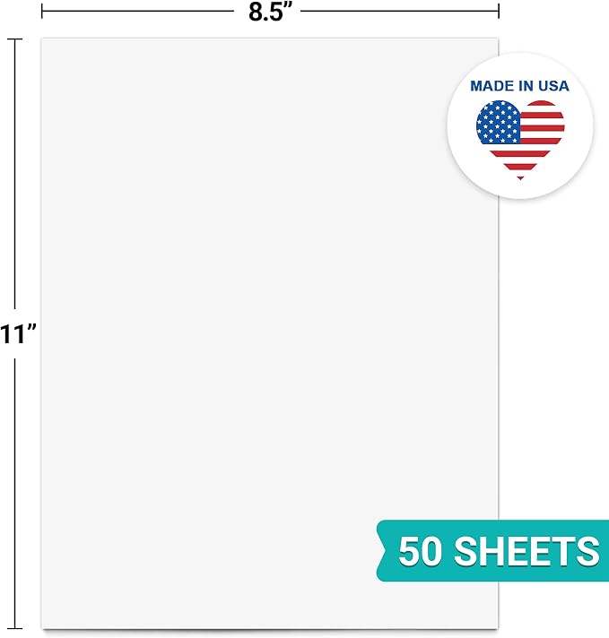 321Done Blank Notepad - 50 Sheets (8.5x11) - Luxury Memo Scratch Pad for Writing Notes, Drawing, Sketching - Thick Premium Paper - Made in the USA - Plain White