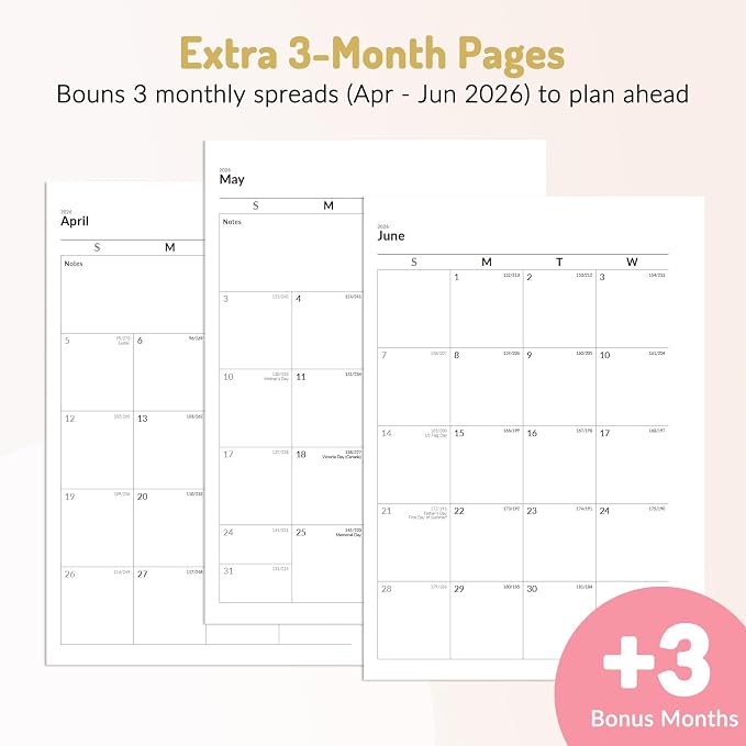 Forvencer Academic Planner 2026-2027, Hardcover Calendar Planner Weekly & Monthly, July 2026 - June 2027, 6" x 8", Daily Agenda with Tabs, College School Organizer for Student Teacher, Purple