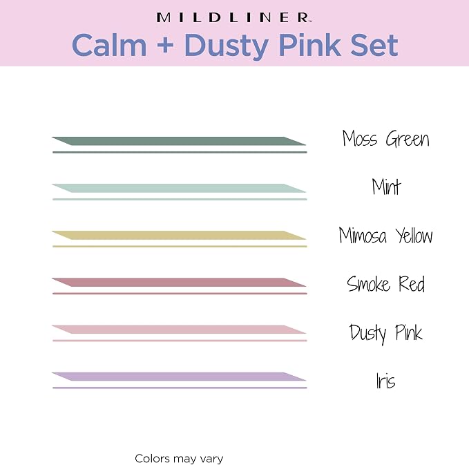 Zebra Pen Mildliner Dual-Tip Highlighter Marker Set, Broad and Fine Point Tips, No Bleed, Ideal for Bible Highlighting, Journaling, School and Office Supplies, Assorted Mild Colors, 6-Pack (78906)