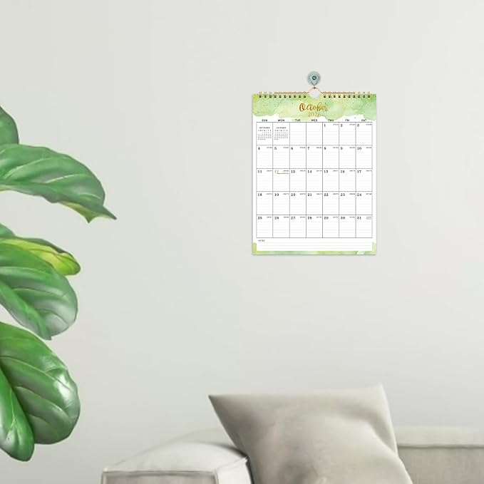 Calendar 2026-2027 - Wall Calendar 2026-2027, 8.5" x 11", Jul 2026 - Dec 2027, 18 Months Calendar Wall with Hanging Hook, Holidays and Julian Dates - Colorful Waterink