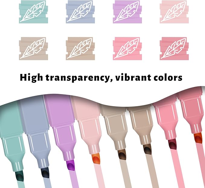 Vitoler Bible Highlighters,Cute Bible Accessories,Chisel Tip 8pcs | No Bleed, Assorted Colors Bible Study for Journaling Planner Notes School Supplie