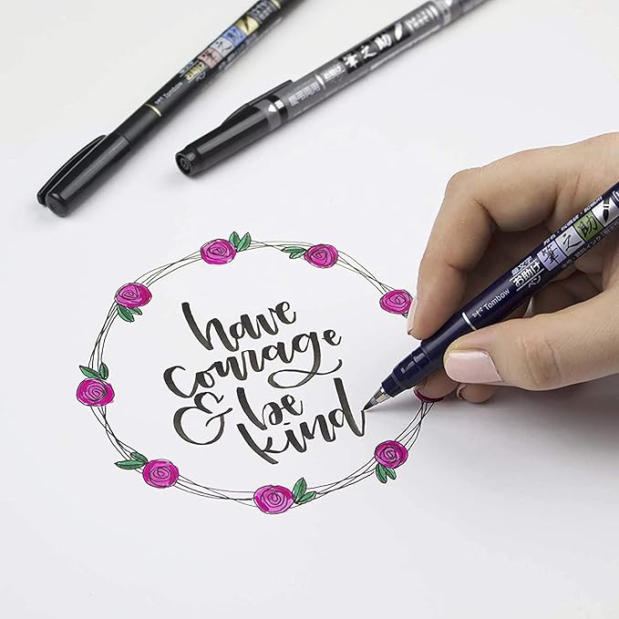 Tombow Fudenosuke Fude Brush Pen / Soft & Hard & Twin Tips / Value set