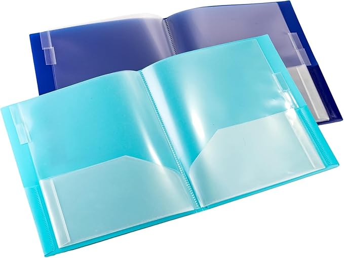 Smead 10-Pocket Organizer, Letter Size, 2 per Pack, 1 Each of Dark Blue and Teal (89204)