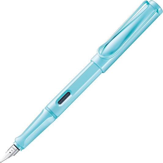 LAMY safari aquasky - Fountain Pen with ergonomic grip & polished Left-Handed steel nib (LH) in size M - ideal for any Writing & Calligraphy - including LAMY T 10 blue cartridge