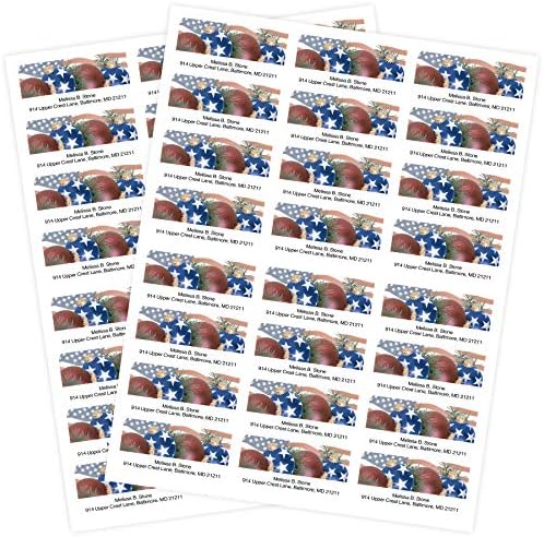 Personalized American Pride Holiday Sheeted Name & Address Labels