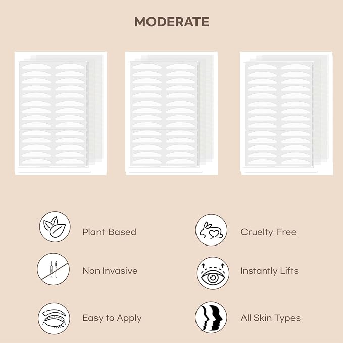 5MM 840Pcs Eyelid Tapes Eyelid Lift Strips, Say Goodbye to Sagging Eyelids