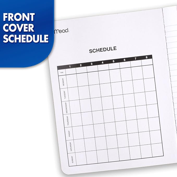 Mead Composition Notebook, 12 Pack, College Ruled Paper, 7-1/2" x 9-3/4", 100 Sheets per Comp Book, Black Marble (38111)