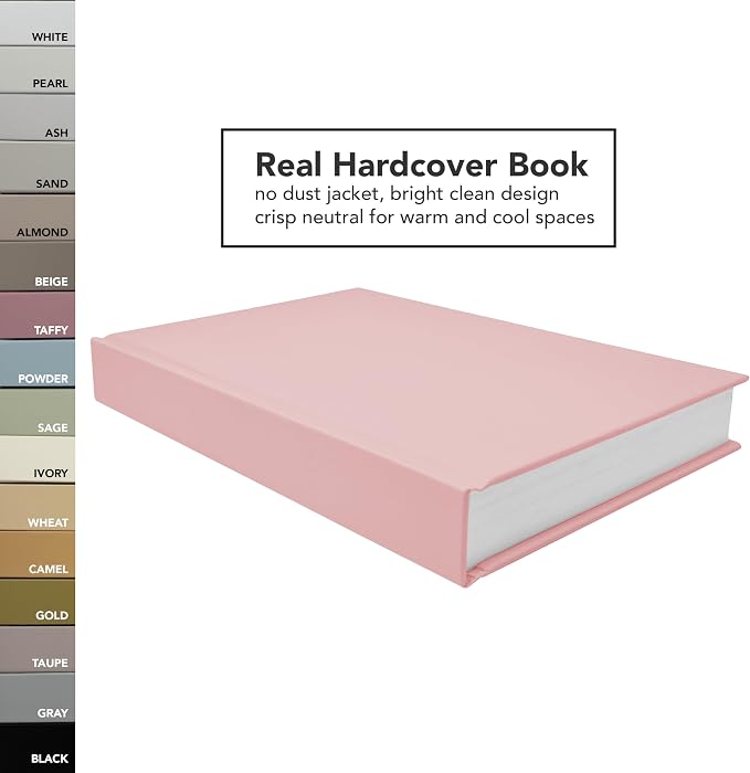 CovoBook™ Blank Hardcover | Premium Sketchbook Journal Guest Book | Photo Prop Home Decor (Taffy, Size 9)