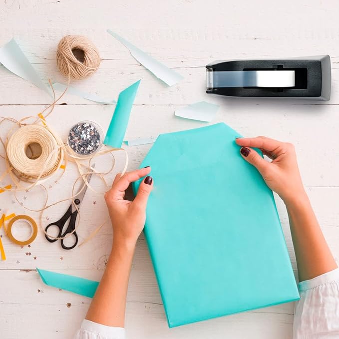 Desktop Tape Dispenser - Non-Skid Base - Weighted Tape Roll Dispenser - Perfect for Office Home School (Tape not Included) 2 Pack