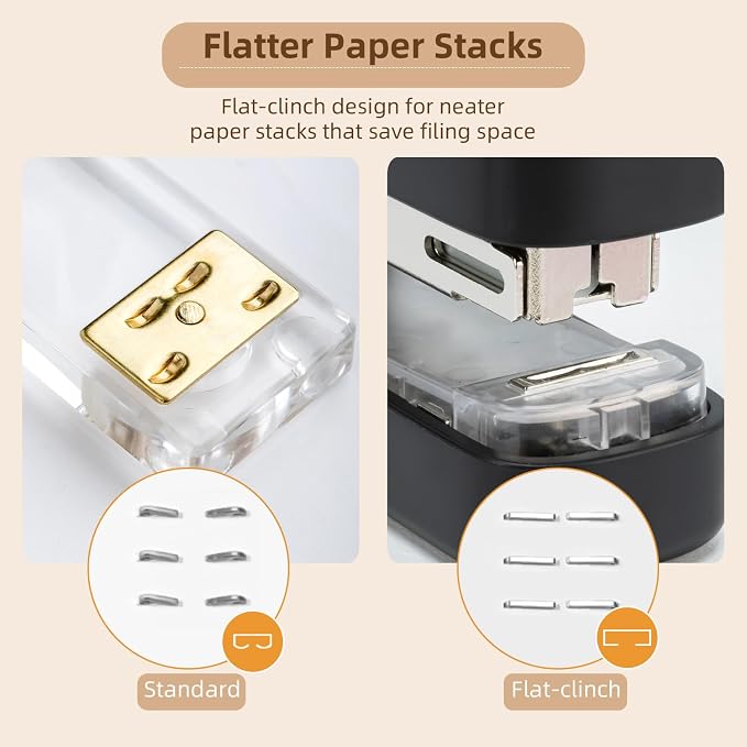 deli Stapler, Desktop Staplers with Integrated Staple Remover, 45 Sheet Capacity Office Stapler, Black