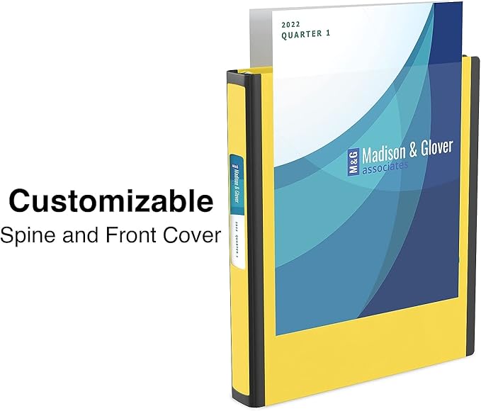 Staples Better Binder 1.5-Inch D-Ring View Binder, Reinforced Spine, Holds Up to 350 Sheets, Yellow, for Office & School