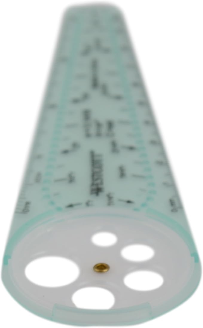 Westcott 00516 Safety Compass for Geometry, Drafting, Classrooms, Crafters and Artists, Shatterproof, Translucent Drawing Compass Creates Perfect Circles from 1/4-Inch to 10 Inches