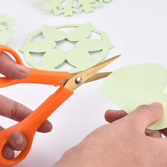Micro-Tip Scissors, Precision Titanium Blades, 6 Inch Craft Detail Scissors Ideal for Paper, Scrapbooking, Beauty Crafting, Sewing, 4Pack