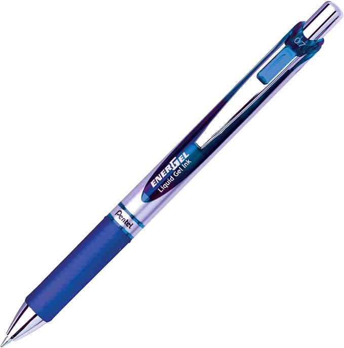 Pentel EnerGel RTX Retractable Liquid Gel Pen, (0.7mm), Medium Line, Metal Tip, Assorted Colors, Pack of 6 (BL77BP6M)