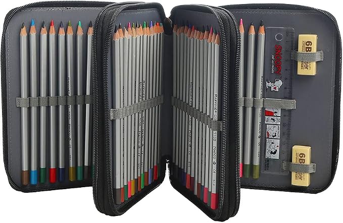 Portable Colored Pencil Case-72 Slots Colored Pencil Case Organizer with Zipper for Watercolor Pens, Pencil Case Organizer for Artist