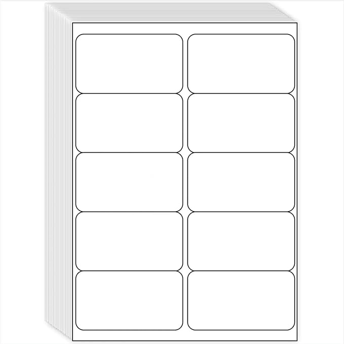 MPRT 2" x 4" Shipping Address Labels 1000 Label Stickers Paper for Laser & Inkjet Printer 10 per Page Printable Mailing Labels - Matte, 100 Sheets | for Laser & Inkjet Printer 10 per Page Printable Mailing Labels - Matte, 100 Sheets