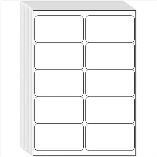 MPRT 2" x 4" Shipping Address Labels 500 Label Stickers Paper for Laser & Inkjet Printer 10 per Page Printable Mailing Labels - Matte, 50 Sheets | for Laser & Inkjet Printer 10 per Page Printable Mailing Labels - Matte, 50 Sheets