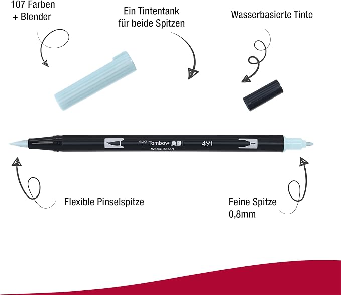 Tombow Dual Brush Pen, ABT, No. 491 (AB-T491)
