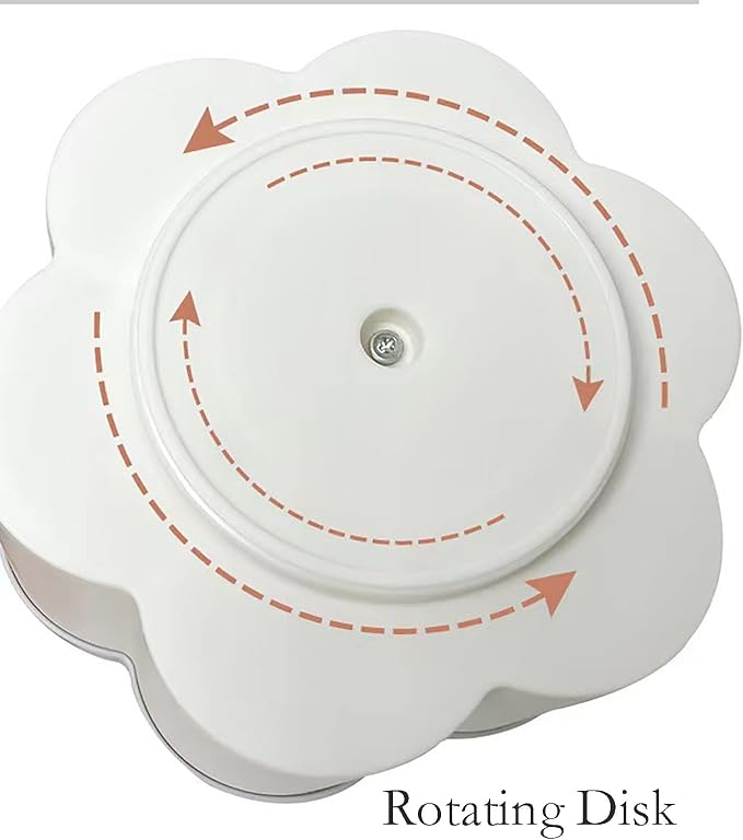 Rotating Pen Holder, 6 Inch x 4.2 Inch 7 Grid Rotatable Pencil Desk Top Holder for School, Home and Office (white)