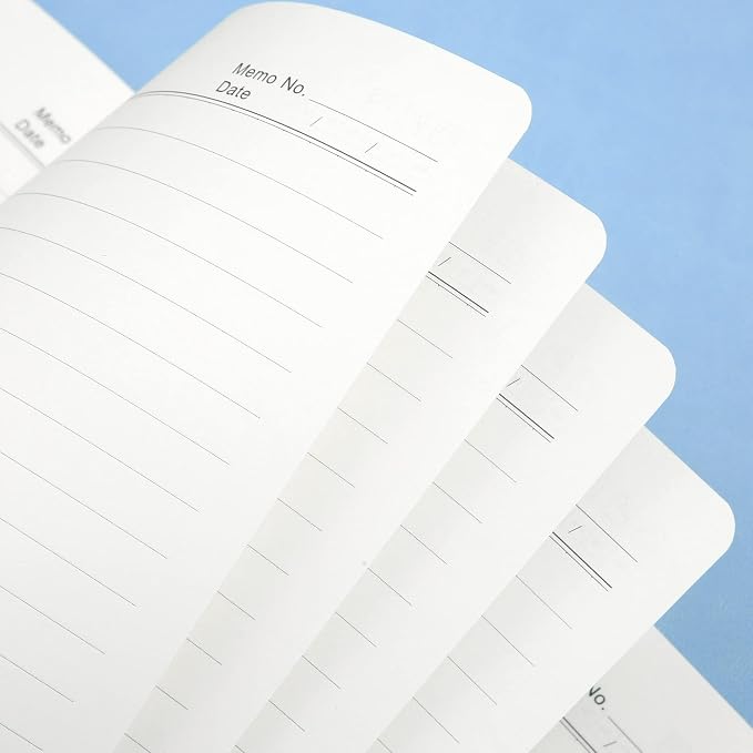 CAGIE Lined Journal Notebook for Work, 196 Pages, Medium 5.7" x 8.3", Hardcover Notebook Journal with Pen Loop, (Sky Blue Ruled), Gifts