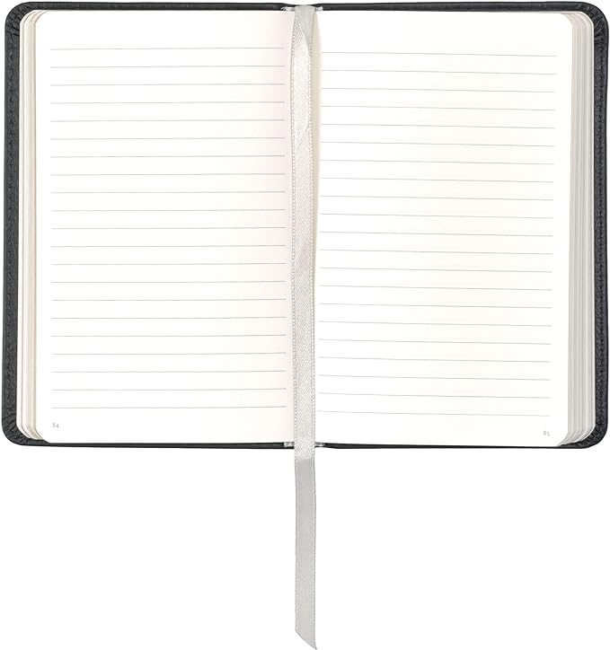 Classic Leather Notebook Writing Journal, Softcover, Narrow Ruled, Table of Contents and Numbered Pages