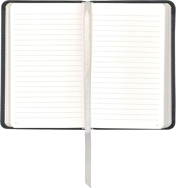 Classic Leather Notebook Writing Journal, Softcover, Narrow Ruled, Table of Contents and Numbered Pages