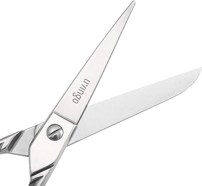 LIVINGO 6'' Professional Forged Fabric Scissors, Precision Tailor Small Scissors Heavy Duty, Sharp Stainless steel Sewing Shears for Crafting Supplies
