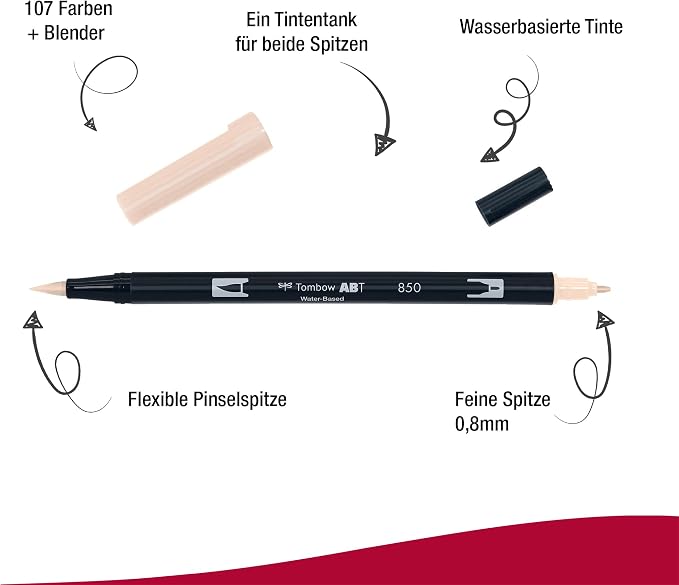 Tombow Dual Brush Pen, Abt, No. 850 (AB-T850)