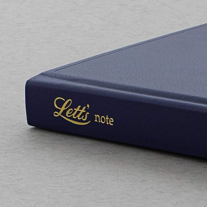 Letts Icon Book Notebook, Cream Paper, 240 Pages, 7.625 x 5 x 0.5 Inches, Navy (B090116)