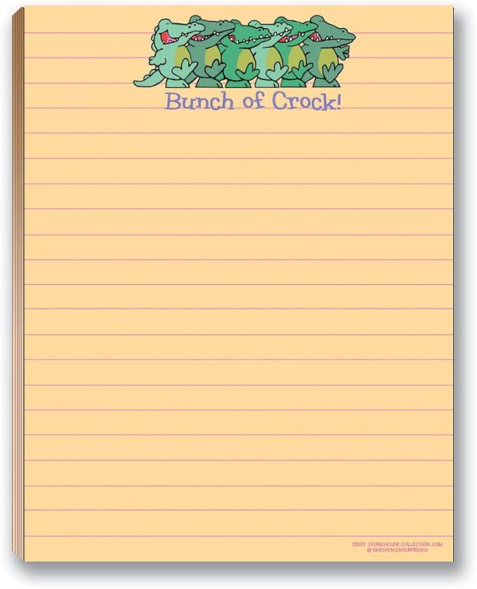 Stonehouse Collection Funny Notepads - Assorted Pack of 4 Note Pads - Funny Office Gifts for Coworkers, Women & Men - Made in USA Note Pad, 4.25 x 5.5 Inch Each - Cute Notepad & Fun Office Supplies