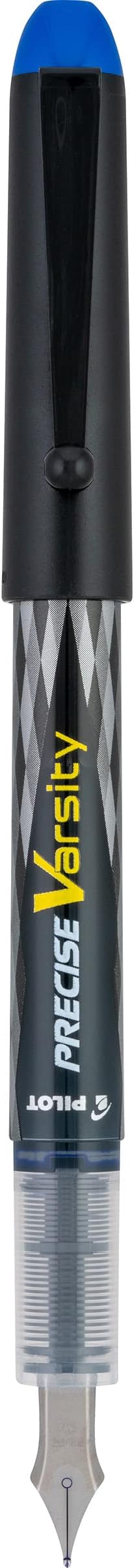 Pilot Precise Varsity Pre-Filled Fountain Pens for Writing, Medium Point Stainless Steel Nib, Blue Ink, 1.0mm, 12-Pack