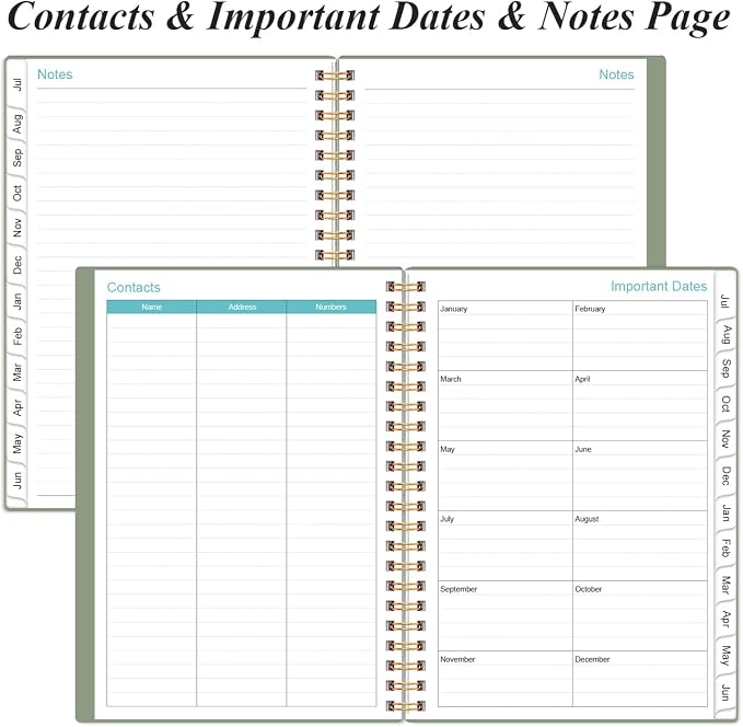 2026-2027 Appointment Book & Planner - Hourly Planner from July 2026 - June 2027, Weekly Appointment Book 2026-2027 with 30-Minute Interval, 6.4" x 8.5", Green