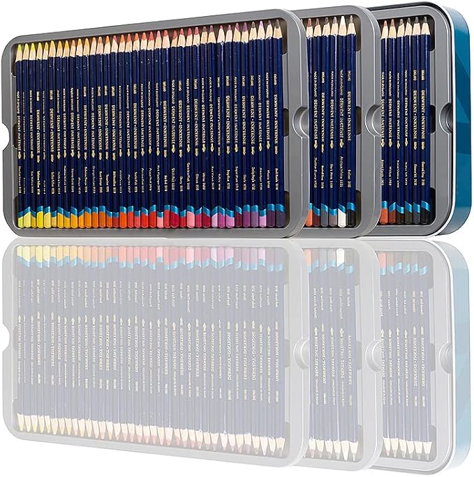 Derwent Inktense Pencils Art Set, 100 Permanent Watercolor Pencils Set in Tin, Premium Colored Pencils for Adults, Water-Soluble Indelible Pencil Collection, 4mm Core, Professional Quality