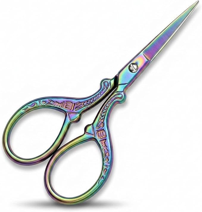 BIHRTC 3.6 Inch Mini Embroidery Scissors Sewing Crafting Stainless Steel Sharp Tip Scissors Shears for Needlework Threading Craft Art Work DIY Tools Cross Sticth